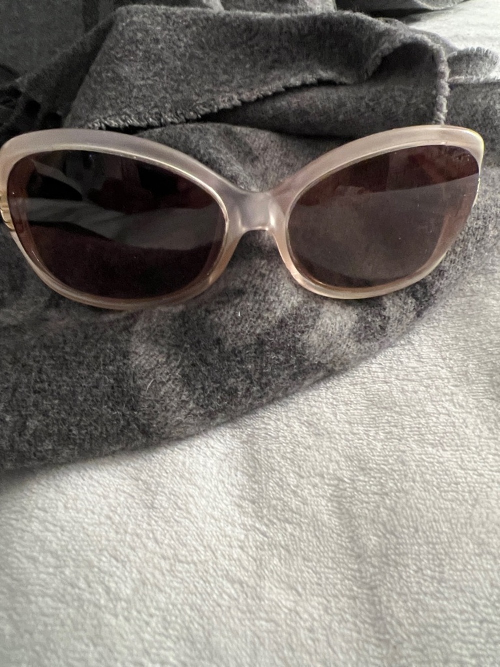 Fendi Cat-Eye Sunglasses - Translucent Pink Frames with Brown Lenses